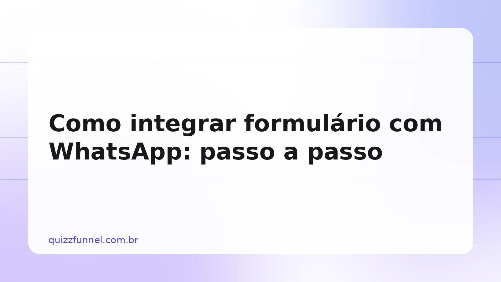 Formulário online ligado a uma conversa do WhatsApp por um link wa.me, uma automação com webhook e uma chamada à Cloud API
